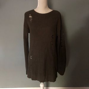 NWOT Distressed sweater dress